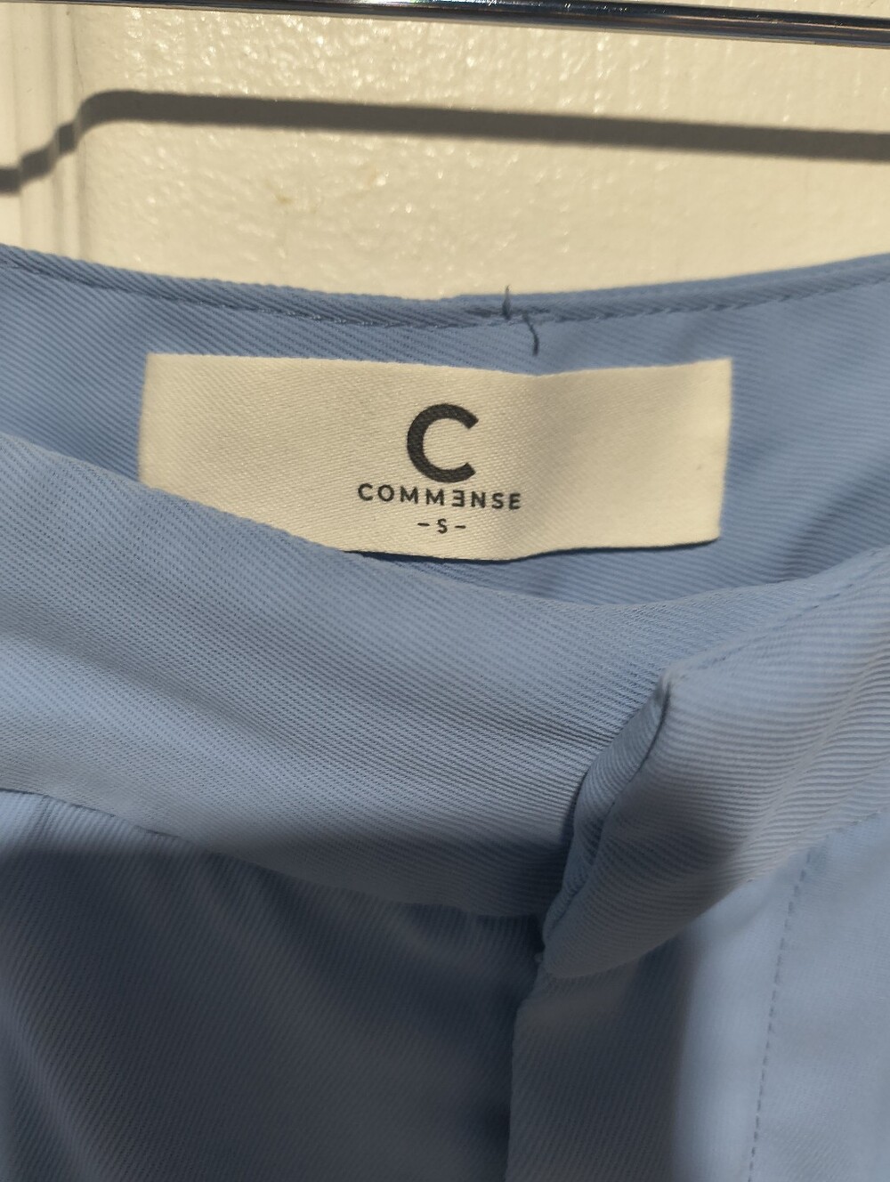 Commense Sky Blue Wide-Leg Trousers - Picture 3 of 10
